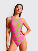 Damski kostium treningowy PINUP 564PF - Kwasowe paski