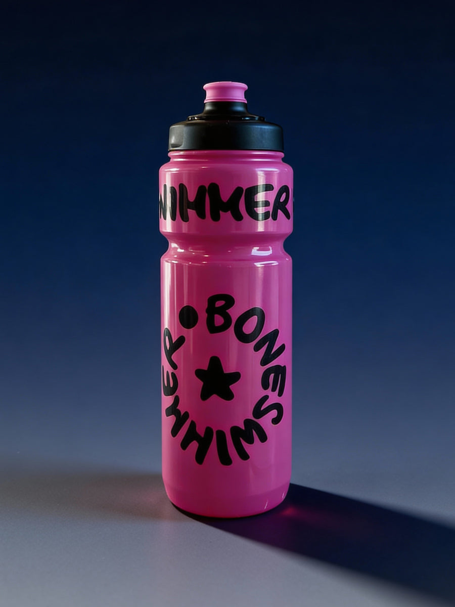 Bidon sportowy 750 ml — BONESWIMMER Fuksja Logo Czarne
