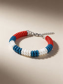 Bracciale Corsia Victory 601 Blu Bianco Rosso vista 5 — portachiavi, BONESWIMMER Made in Italy