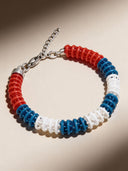 Bracciale Corsia Victory 601 Blu Bianco Rosso vista 6 — portachiavi, BONESWIMMER Made in Italy