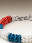 Bracciale Corsia Victory 601 Blu Bianco Rosso vista 3 — portachiavi, BONESWIMMER Made in Italy