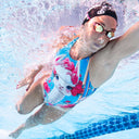 Costume intero donna da allenamento Pinup 491P - Bianca