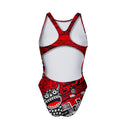 Costume intero donna da allenamento Pinup 492P - Tribale