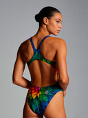 Costume intero donna da allenamento PINUP 545PF - Samba, vista posteriore