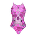 Costume intero donna da allenamento Ibiza 242I - Teschio farfalla