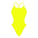 Costume intero donna da mare Milano - Giallo Fluo, vista frontale