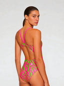 Damski kostium treningowy IBIZA 253IF - Kwasowe paski