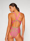 Damski kostium treningowy IBIZA 253IF - Kwasowe paski