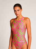 Damski kostium treningowy IBIZA 253IF - Kwasowe paski