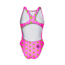 Costume intero bambina da allenamento PINUP 562PF Papere righe, vista posteriore