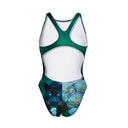 Costume intero bambina da allenamento PINUP 524P - Pantera, vista posteriore