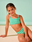 Bikini bambina da mare Waikiki L036WAF - Palme, vista frontale