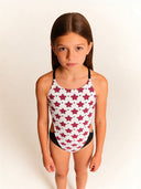 Costume intero bambina da mare Alte L038A - Fiore, vista frontale