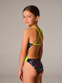 Costume intero bambina da mare Alte L034AF - Skull tribe, vista posteriore