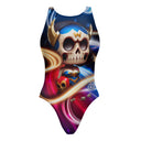 Costume intero bambina da allenamento Pinup 332P - Teschio Guerriera