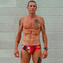 Slip da nuoto uomo da allenamento H2OTTO 392H - Samurai vista 2 — costume da nuoto uomo, BONESWIMMER Made in Italy