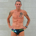 Slip da nuoto uomo da allenamento H2OTTO 391HF - Monster vista 2 — costume da nuoto uomo, BONESWIMMER Made in Italy